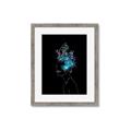 Picture of Neon Flower Girl on Black  _GroupedProduct_Rectangle_Portrait_Framed_Matted_