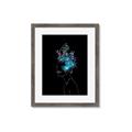 Picture of Neon Flower Girl on Black  _GroupedProduct_Rectangle_Portrait_Framed_Matted_