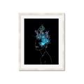 Picture of Neon Flower Girl on Black  _GroupedProduct_Rectangle_Portrait_Framed_Matted_