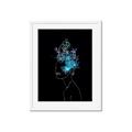 Picture of Neon Flower Girl on Black  _GroupedProduct_Rectangle_Portrait_Framed_Matted_