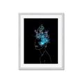 Picture of Neon Flower Girl on Black  _GroupedProduct_Rectangle_Portrait_Framed_Matted_