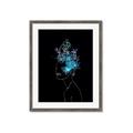 Picture of Neon Flower Girl on Black  _GroupedProduct_Rectangle_Portrait_Framed_Matted_