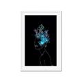 Picture of Neon Flower Girl on Black  _GroupedProduct_Rectangle_Portrait_Framed_Matted_