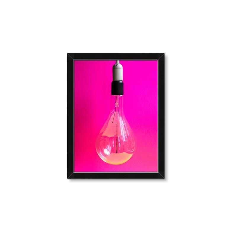 Picture of Hot Pink Light Bulb _GroupedProduct_Rectangle_Portrait_Photography _GroupedProduct_Rectangle_Portrait_Framed_Matted_