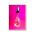 Picture of Hot Pink Light Bulb _GroupedProduct_Rectangle_Portrait_Photography _GroupedProduct_Rectangle_Portrait_Framed_Matted_
