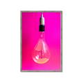 Picture of Hot Pink Light Bulb _GroupedProduct_Rectangle_Portrait_Photography _GroupedProduct_Rectangle_Portrait_Framed_Matted_