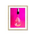 Picture of Hot Pink Light Bulb _GroupedProduct_Rectangle_Portrait_Photography _GroupedProduct_Rectangle_Portrait_Framed_Matted_