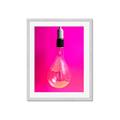 Picture of Hot Pink Light Bulb _GroupedProduct_Rectangle_Portrait_Photography _GroupedProduct_Rectangle_Portrait_Framed_Matted_