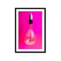 Picture of Hot Pink Light Bulb _GroupedProduct_Rectangle_Portrait_Photography _GroupedProduct_Rectangle_Portrait_Framed_Matted_