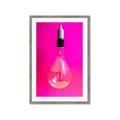 Picture of Hot Pink Light Bulb _GroupedProduct_Rectangle_Portrait_Photography _GroupedProduct_Rectangle_Portrait_Framed_Matted_