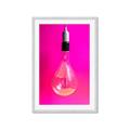 Picture of Hot Pink Light Bulb _GroupedProduct_Rectangle_Portrait_Photography _GroupedProduct_Rectangle_Portrait_Framed_Matted_