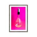 Picture of Hot Pink Light Bulb _GroupedProduct_Rectangle_Portrait_Photography _GroupedProduct_Rectangle_Portrait_Framed_Matted_