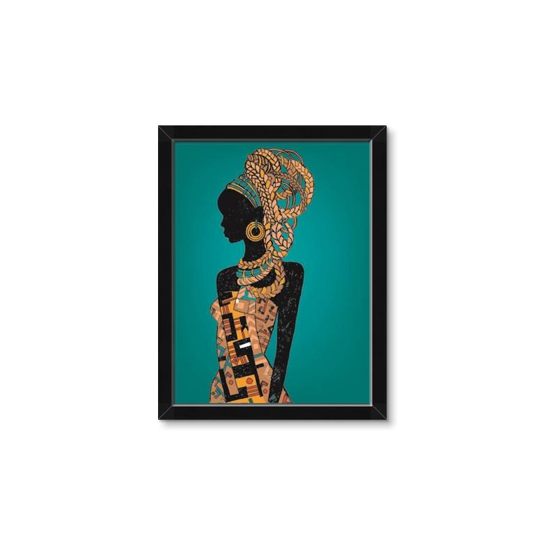 Picture of African Fashion Girl _GroupedProduct_Rectangle_Portrait_Framed_Matted_