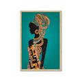 Picture of African Fashion Girl _GroupedProduct_Rectangle_Portrait_Framed_Matted_