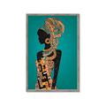 Picture of African Fashion Girl _GroupedProduct_Rectangle_Portrait_Framed_Matted_