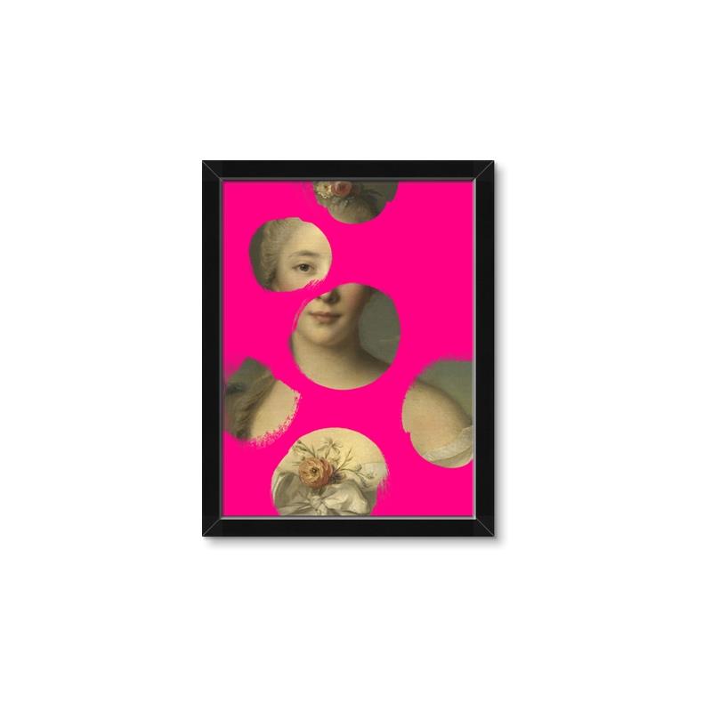 Picture of Neon Pink Circles _GroupedProduct_Rectangle_Portrait_Framed_Matted_