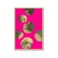 Picture of Neon Pink Circles _GroupedProduct_Rectangle_Portrait_Framed_Matted_