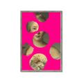 Picture of Neon Pink Circles _GroupedProduct_Rectangle_Portrait_Framed_Matted_