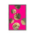 Picture of Neon Pink Circles _GroupedProduct_Rectangle_Portrait_Framed_Matted_