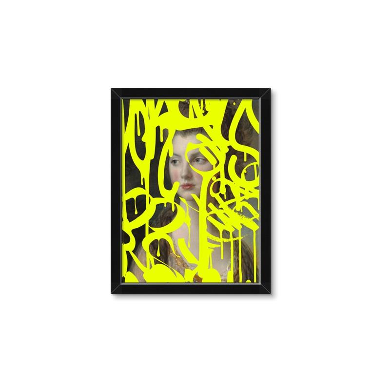 Picture of Neon Yellow Graffiti _GroupedProduct_Rectangle_Portrait_Framed_Matted_