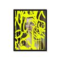 Picture of Neon Yellow Graffiti _GroupedProduct_Rectangle_Portrait_Framed_Matted_