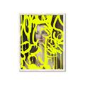Picture of Neon Yellow Graffiti _GroupedProduct_Rectangle_Portrait_Framed_Matted_