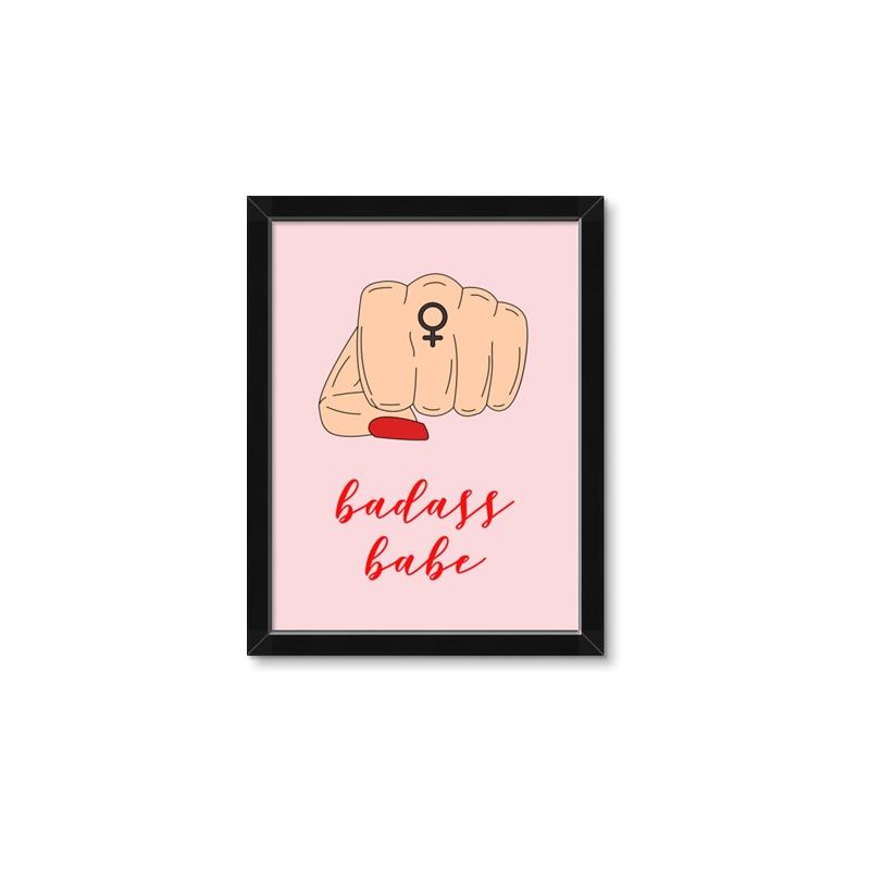 Picture of Badass Babe _GroupedProduct_Rectangle_Portrait_Framed_Matted_