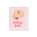 Picture of Badass Babe _GroupedProduct_Rectangle_Portrait_Framed_Matted_