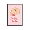 Picture of Badass Babe _GroupedProduct_Rectangle_Portrait_Framed_Matted_