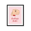 Picture of Badass Babe _GroupedProduct_Rectangle_Portrait_Framed_Matted_