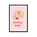 Picture of Badass Babe _GroupedProduct_Rectangle_Portrait_Framed_Matted_