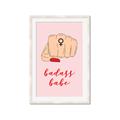 Picture of Badass Babe _GroupedProduct_Rectangle_Portrait_Framed_Matted_