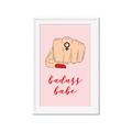 Picture of Badass Babe _GroupedProduct_Rectangle_Portrait_Framed_Matted_