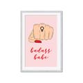 Picture of Badass Babe _GroupedProduct_Rectangle_Portrait_Framed_Matted_
