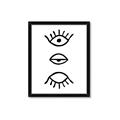 Picture of Three Eyes _GroupedProduct_Rectangle_Portrait_Framed_Matted_