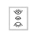 Picture of Three Eyes _GroupedProduct_Rectangle_Portrait_Framed_Matted_