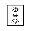 Picture of Three Eyes _GroupedProduct_Rectangle_Portrait_Framed_Matted_
