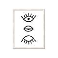 Picture of Three Eyes _GroupedProduct_Rectangle_Portrait_Framed_Matted_
