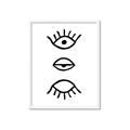 Picture of Three Eyes _GroupedProduct_Rectangle_Portrait_Framed_Matted_