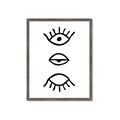 Picture of Three Eyes _GroupedProduct_Rectangle_Portrait_Framed_Matted_