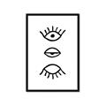 Picture of Three Eyes _GroupedProduct_Rectangle_Portrait_Framed_Matted_