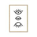 Picture of Three Eyes _GroupedProduct_Rectangle_Portrait_Framed_Matted_