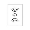 Picture of Three Eyes _GroupedProduct_Rectangle_Portrait_Framed_Matted_