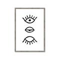 Picture of Three Eyes _GroupedProduct_Rectangle_Portrait_Framed_Matted_