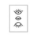 Picture of Three Eyes _GroupedProduct_Rectangle_Portrait_Framed_Matted_