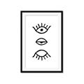 Picture of Three Eyes _GroupedProduct_Rectangle_Portrait_Framed_Matted_