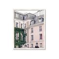 Picture of Pink Building in Paris _GroupedProduct_Rectangle_Portrait_Photography _GroupedProduct_Rectangle_Portrait_Framed_Matted_