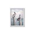 Picture of Observing Pelicans _GroupedProduct_Rectangle_Portrait_Framed_Matted_