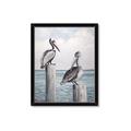 Picture of Observing Pelicans _GroupedProduct_Rectangle_Portrait_Framed_Matted_
