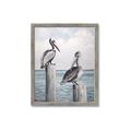 Picture of Observing Pelicans _GroupedProduct_Rectangle_Portrait_Framed_Matted_